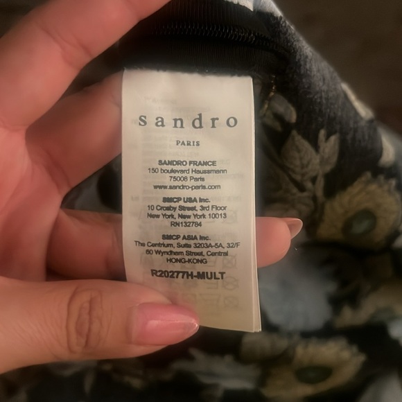 SANDRO Brut Floral Mini Long Sleeve Dress - Picture 8 of 10